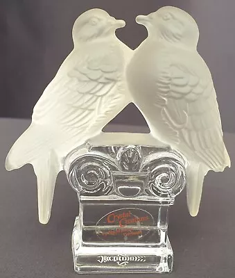 Buy Nachtmann Crystal Creatures Frosted Art Glass Love Birds Sculpture Boxed • 18£