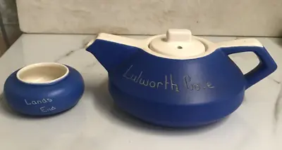 Buy Vintage Blue Devon Ware Pottery Souvenir Teapot And Sugar Bowl • 15£