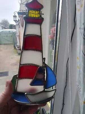 Buy Stained Glass Lighthouse Suncatcher Window • 4£