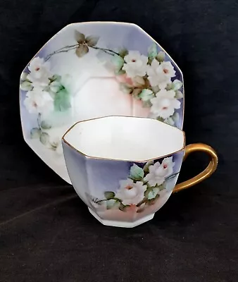 Buy Vintage Limoges France Hand Painted Porcelain Tea Cup & Saucer • 142.08£