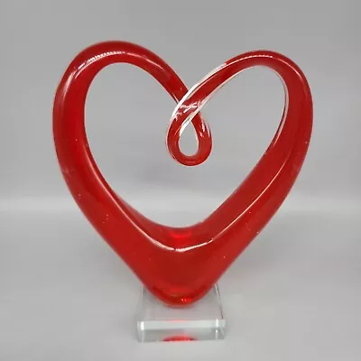 Buy Leonardo Heart Sculpture, Glass Sculpture, Glass Object, Red • 85.38£