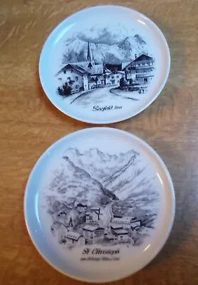 Buy 2 X Vintage Kaiser West Germany Miniature 4  Decorative Plates Tyrol Scenes • 8£
