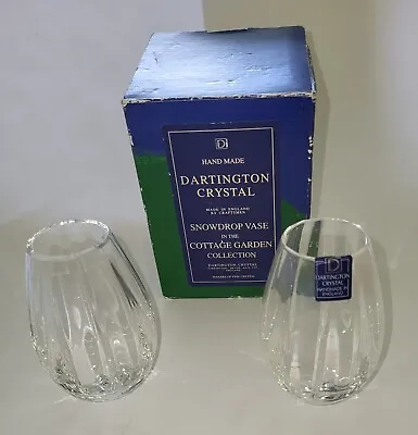 Buy Dartington Glass Cottage Garden Snowdrop Vase Optic X 2  • 11.99£
