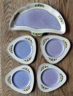 Buy SOHO POTTERY Solian Apple Serving Plate And Four Side Plates  ENGLAND Lilac • 20£