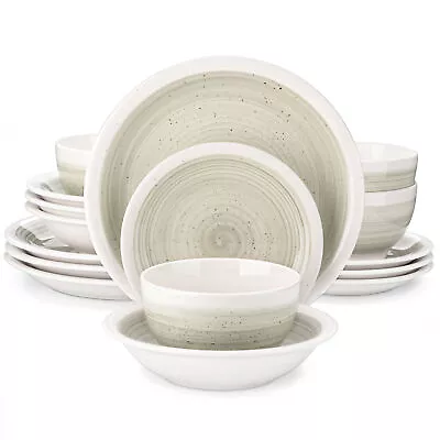 Buy Vancasso ORI Beige 16Piece Dinner Set Porcelain PlateSet Tableware Service For 4 • 53.19£