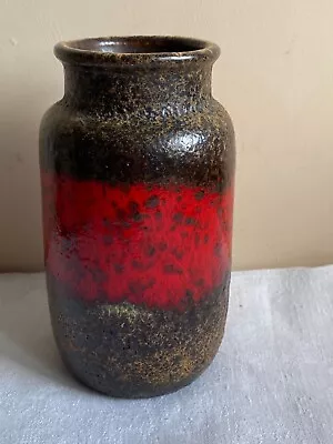 Buy Small Vintage W German Fat Lava Vase Red / Brown 6  • 19.99£