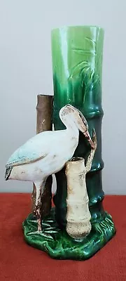 Buy Vintage Bretby Art Pottery Aesthetic Movement (Heron With Bamboo) • 70£