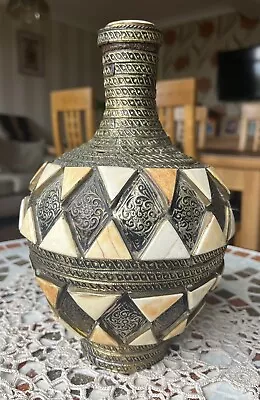 Buy Rare Moroccan Pottery Decorative Ornament Handcrafted Arab Vintage Pot Water Jar • 120£