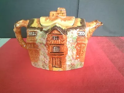 Buy Rare Vintage Morton Old Hall Arthur Wood Cottage Ware Square Teapot C1930's • 4.99£