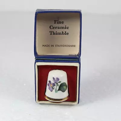 Buy Thimble Lord Nelson Pottery Vintage Ceramic Porcelain China Floral Boxed Unused • 9.99£