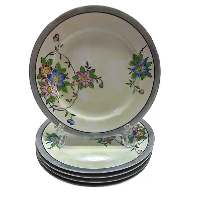 Buy Vintage Hand Painted Flower Pattern Lusterware Salad Plates *5* Occupied Japan  • 14.45£