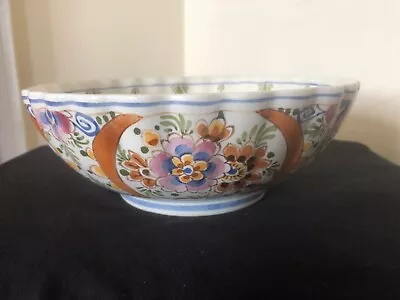 Buy Large  Delft  Pottery Floral Bowl • 20£