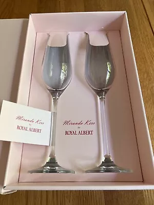 Buy Pink Champagne Flutes Friendship Miranda Kerr  For Royal Albert  New, Boxed • 28.98£