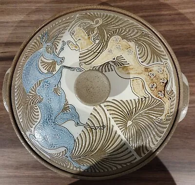 Buy M&J Mosse Salt Glazed Stoneware - Large Lidded Serving Dish With Unicorn And... • 75£