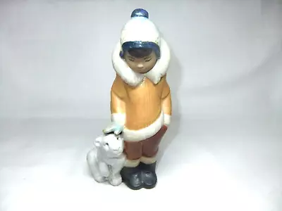 Buy Lladro Inuit Eskimo Boy With Pet Polar Bear Spanish Spain Porcelain Figure 2269 • 74.99£