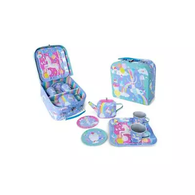 Buy Tea Party Set Kids Mermaid Unicorn 7pc Play Tin Set Floss & Rock Girls Age 3+ • 19.49£