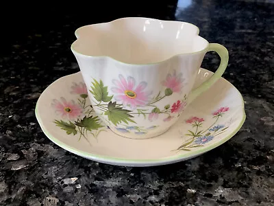 Buy Crown Staffordshire Fine Bone China Teacup And Saucer Wild Flowers England  • 23.72£