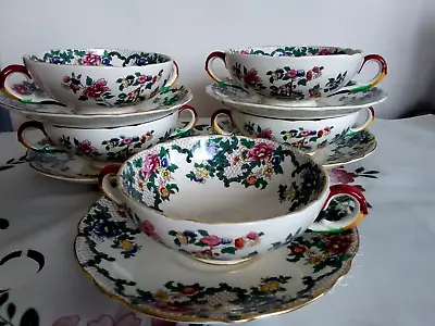 Buy Vintage Royal Cauldon Victoria Dinner 2-Handled Bowls Oval Serving Dish Pottery • 48£
