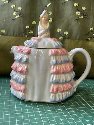 Buy Lovely Vintage  Sadler Ye Daintee Ladyee Pink & Blue Teapot Reg’d England C.1930 • 10.50£
