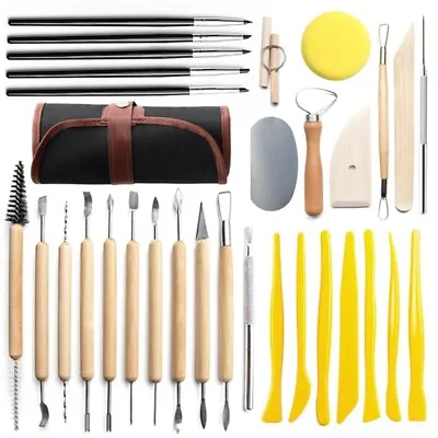Buy 31pcs Pottery Sculpting Tools Ceramic Shapers Clay Carving Tools For Beginners • 16.50£