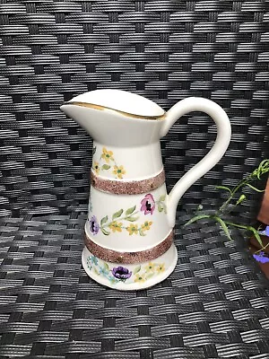 Buy Hand Painted Creamer Jug, Floral Posy Vase, Milk Jug, 1975 Lord Nelson Pottery • 15£