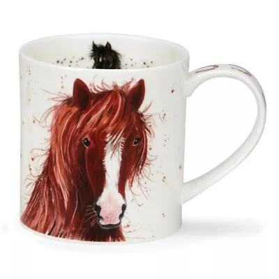 Buy Dunoon Cup Shaggy Tails Horse Mug With Handle Orkney 0,35 L Fine Bone China • 18.94£