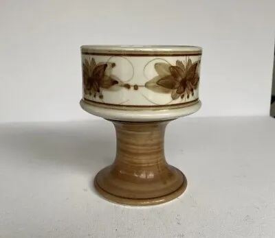 Buy Vintage Jersey Pottery Goblet Or Planter Retro 1970s Brown/Cream Hand Painted • 0.99£