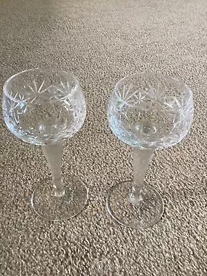 Buy Thomas Webb Crystal Oxford Cut Hock Wine Glasses . X Two • 8£