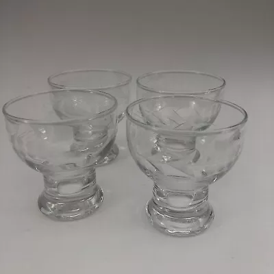Buy Vintage Cut Glass Cocktail Glasses X 4 • 14.55£