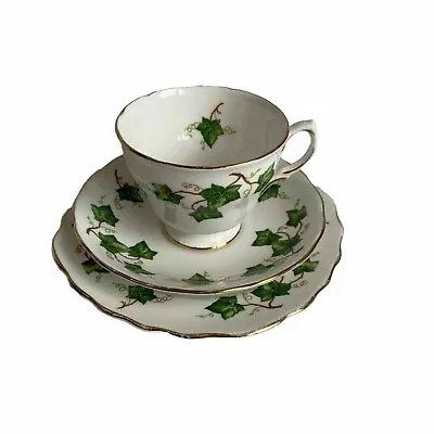 Buy Vintage Colclough Ivy Leaf Trio: Cup Saucer And Side Plate - Very Good Condition • 14.95£
