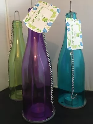 Buy Hanging Coloured Bottle Tealight Holder PURPLE HAVE SOLD OUT Has A FREE Tealight • 5£