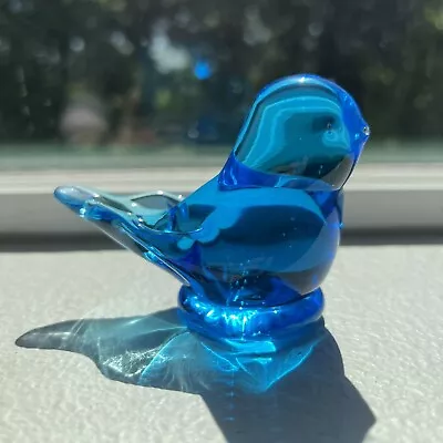 Buy Vintage Blue Bird Of Happiness Signed Leo Ward 1991 - 2 3/4  - Glass Animal • 17.29£