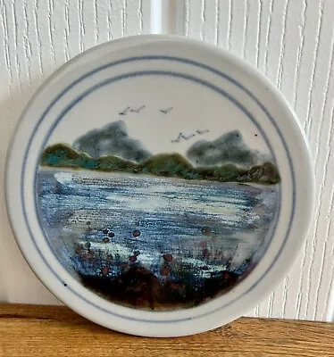 Buy Highland Stoneware Hand Painted Pottery Scotland Trivet Plate Coaster Stand 6” • 15£