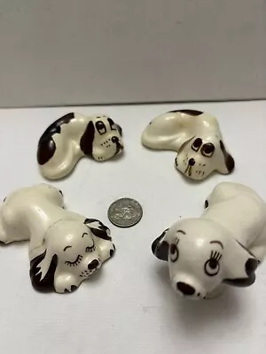 Buy Lot Of 4 Rio Hondo California Pottery Dogs Hound Dogs Brown White 1940s? • 24.07£