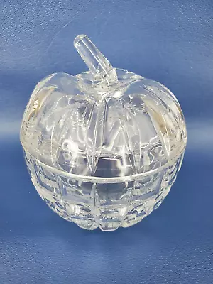 Buy Vintage Lead Crystal Cut Glass Sugar Bowl, Apple Shape W/Spoon Slot EUC • 19.41£