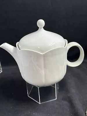 Buy Tirschenreuth Fleur White Fine China Scroll Teapot Germany 6.5” • 74.18£