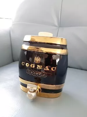 Buy Wade Royal Victoria Pottery - Black & Gold Courvoisier Cognac Barrel Decanter • 20£