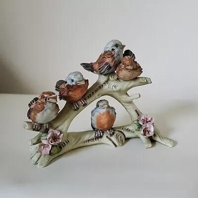 Buy Vintage Capodimonte Cortese Garden Birds Figurine Sparrow Robin • 18.99£
