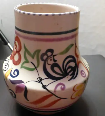 Buy Vintage Poole Pottery Medium Vase With Flowers & Blue Birds 'LE' Pattern • 14.99£