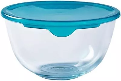 Buy Pyrex Glass Mixing Bowl High Resistance With Lid For Saving Space 0.5L Blue  • 8.99£