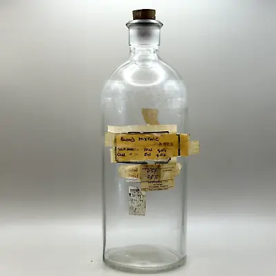 Buy Apothecary Glass Bottle With Cork Stopper And Labels • 15£