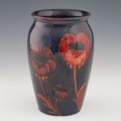 Buy William Moorcroft Poppy Vase C1925 • 1,095£