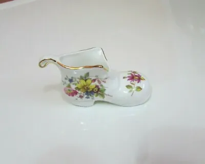 Buy Hammersley Hand Painted Fine Bone China Floral Miniature Boot - Great Condition • 3£