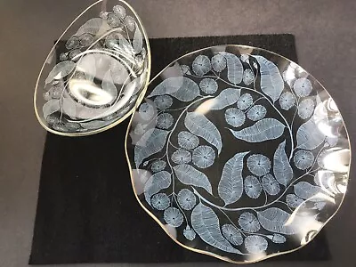 Buy 2x Vintage Chance Glass Calypo - Tray & Dish • 8£