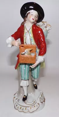 Buy Fine Sitzendorf Porcelain Figure Antique German Man With Rabbits In Basket  7.5  • 32£