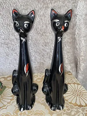 Buy 1960s Cat Vase Set Rare Unique 15 Inches Tall Cat Collectible  • 30£
