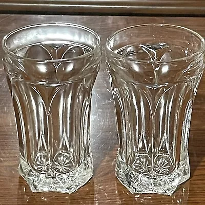 Buy 2 Vintage Anchor Hocking Fairfield Clear Old Fashioned Heavy Tumbler Glasses • 11.35£