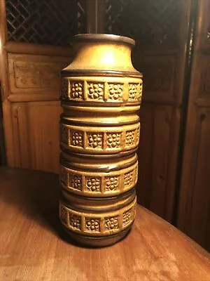 Buy Vintage W German Pottery By Scheurich Vase 268-30 Mustard Yellow • 33.99£