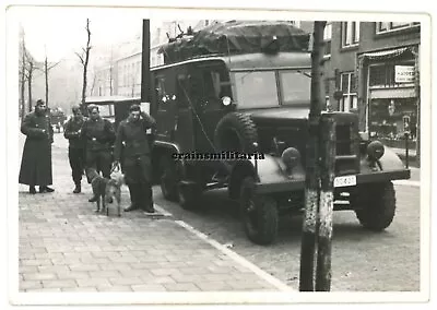 Buy Orig. Photo Radio Car News Truck Dog Soldiers In DELFT Breda Holland 1940 • 6.86£
