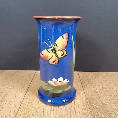 Buy Royal Torquay Pottery Vase England Spill Vase Butterfly & Lily Pad Design • 6.99£